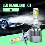 2pcs H4 18W 1800LM 6000K Waterproof IP68 Car Auto LED Headlight with 2 COB LED Lamps, DC 9-36V, H4