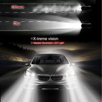 2pcs H4 18W 1800LM 6000K Waterproof IP68 Car Auto LED Headlight with 2 COB LED Lamps, DC 9-36V, H4