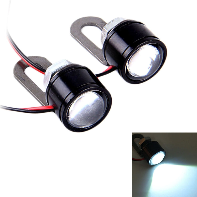 2 PCS 12V 3W Eagle Eyes LED Light For Motorcycle ，Wire Length: 45cm, Wire Length: 45cm