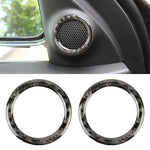2 PCS Car Rear Horn Carbon Fiber Decorative Sticker for Jeep Grand Cherokee 2014-2017, Rear Horn
