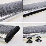Silver Aluminum Foil Sun Shade Car Windshield Visor Cover Block Front Window Sunshade UV Protect, Size: 130 x 60cm, 130 x 60cm