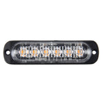DC 12V-24V 2W 6LEDs SMD-2835 Lamps 17 Flash Patterns 3 Lines Car Flash Lamp Waterproof Car Truck Emergency Strobe Flash Warning Light, Cable Length: 90cm, 6LEDs