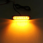 DC 12V-24V 2W 6LEDs SMD-2835 Lamps 17 Flash Patterns 3 Lines Car Flash Lamp Waterproof Car Truck Emergency Strobe Flash Warning Light, Cable Length: 90cm, 6LEDs