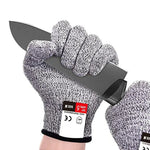 A Pair Cut-resistant Gardening Gloves HPPE Food-grade 5-Level Anti-cutting Anti-wear Safety Working Gloves, Size: S, Length: 20cm, Size: S/Black, Size: S/White