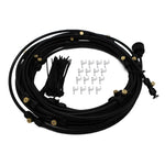 Outdoor Lawn Garden PE Hose Mist Watering Line Misting Cooling System with 16 x Mist Nozzles, Length: 12m, Length: 12m