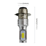 P15D/H6M 1000LM 72W 6000K White Light 2-LED 3570 Bulbs Motorcycle Headlights, DC 12-24V, P15D/H6M