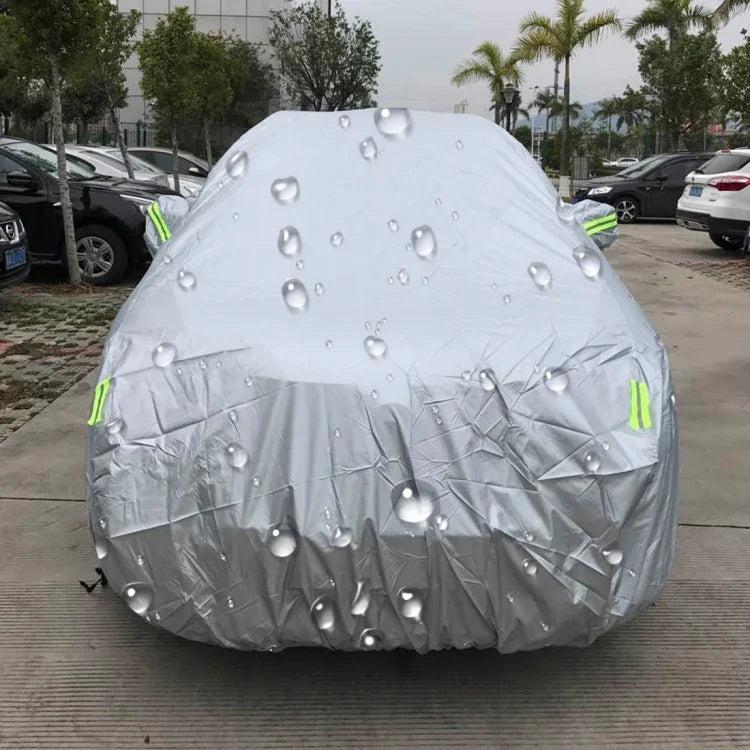PEVA Anti-Dust Waterproof Sunproof SUV Car Cover with Warning Strips, 207inch (XXL)