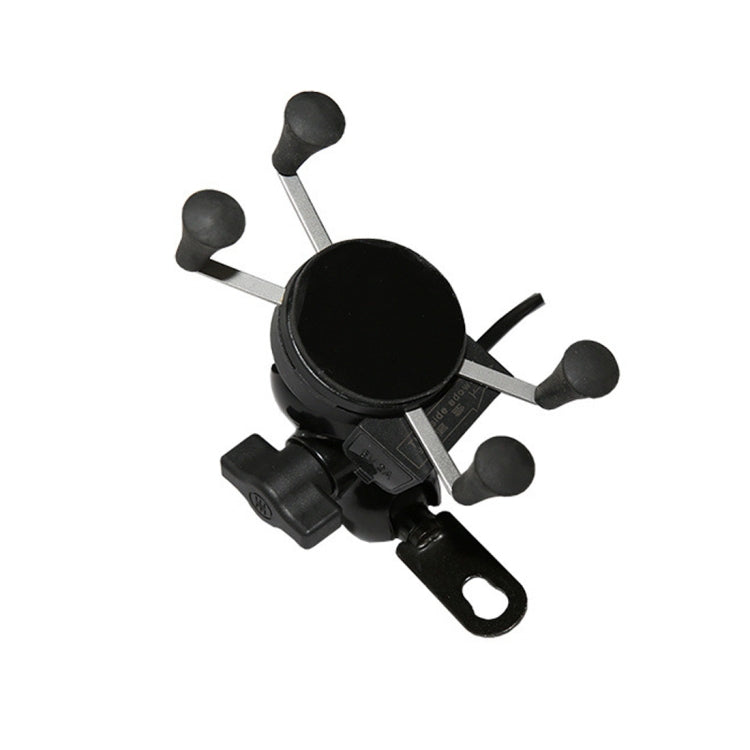 Universal 12V Motorcycle USB Phone Charger with Holder, Suitable for 3.5-6.5 inch Smartphones, X-3