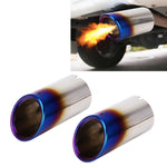 2 PCS Car Styling Stainless Steel Exhaust Tail Muffler Tip Pipe for VW Volkswagen 1.4T Swept Volume, 1.4T