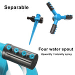 Automatic 360 Rotating Adjustable Garden Water Sprinklers Lawn Irrigation System with 3 Arm Sprayers and Spike Base, 360 Rotating Water Sprinkler (Blue), 360 Rotating Water Sprinkler (Green)
