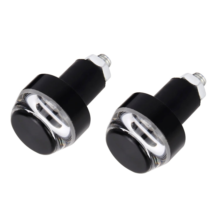 Pair Motorcycle Turn Signal Light Grip Bar Plug Strobe Side Marker End LED Handlebar Lamp, Turn Double Light, Red Light