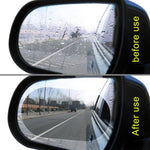 Car Oval PET Rearview Mirror Protective Window Clear Anti-fog Waterproof Rain Shield Film, Size:10x15cm, 10x15cm
