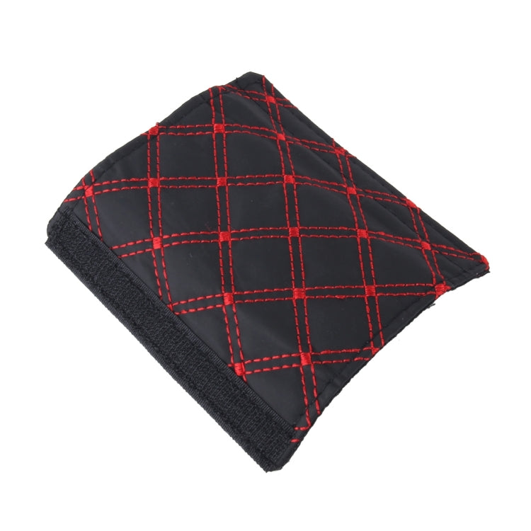 3 PCS Car Hand Brake Cover Shift Knob Gear Stick Cushion Sets Rear View Mirror Sets Cover Car Accessory Interior Decoration Pad, 3 PCS Red, 3 PCS White