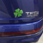 Four Leaf Clover Herb Luck Symbol Badge Emblem Labeling Sticker Styling Car Dashboard  Decoration, Size: 4*3.3cm, Size: 4x3.3cm