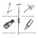 7 in 1 Auto Repair Body Tool Kit PDR Dent Paintless Repair Tools Dent Puller T Bar Slide Hammer Reverse Hammer for Dent, 7 in 1
