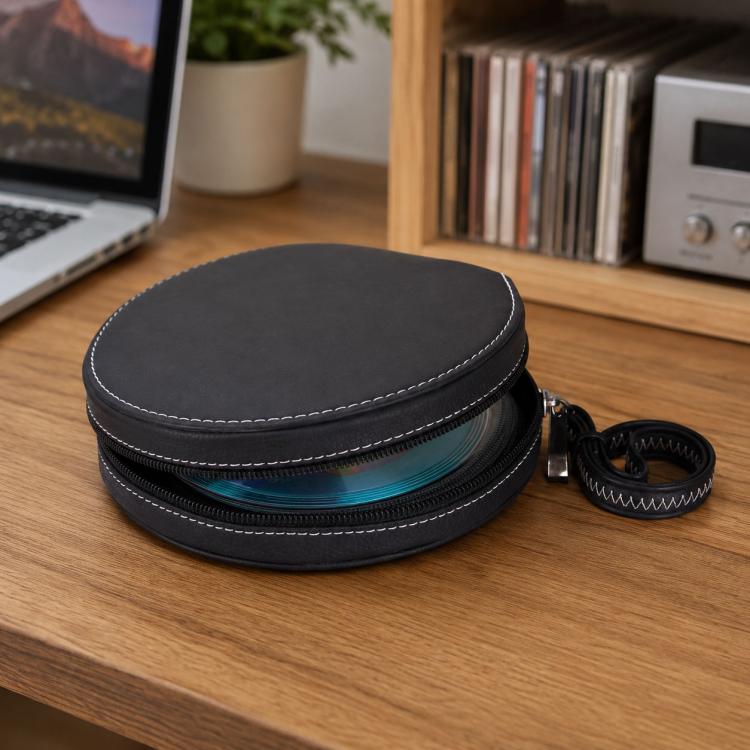20 CD Disc Storage Case Leather Bag Heavy Duty CD/ DVD Wallet for Car, Home, Office and Travel, 20pcs Disks