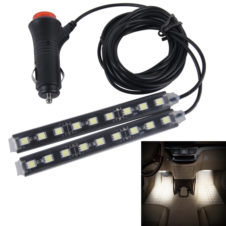 2 in 1 4.5W 18 SMD-5050-LEDs RGB Car Interior Floor Decoration Atmosphere Neon Light Lamp, DC 12V, 2 in 1 4.5W (Pink Light), 2 in 1 4.5W (White Light)