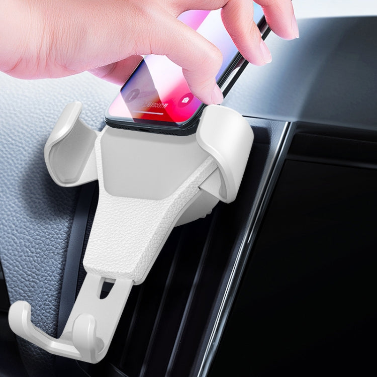 Litchi Texture Gravity Car Mount Phone Holder, Litchi Texture(White), Litchi Texture(Black)