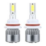2 PCS 9007 18W 1800 LM 6000K IP68 Casnbus Constant Current Car LED Headlight with 2 COB Lamps, DC 9-36V, 9007