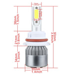 2 PCS 9007 18W 1800 LM 6000K IP68 Casnbus Constant Current Car LED Headlight with 2 COB Lamps, DC 9-36V, 9007