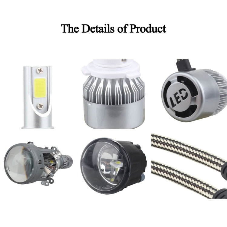 2 PCS 9005 18W 1800 LM 6000K IP68 Casnbus Constant Current Car LED Headlight with 2 COB Lamps, DC 9-36V, 9005