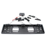 PZ300L-W Wireless Europe Car License Plate Frame Parking Sensors Reversing Radar with 3 Radar Detector, PZ300L-W