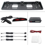 PZ300L-W Wireless Europe Car License Plate Frame Parking Sensors Reversing Radar with 3 Radar Detector, PZ300L-W