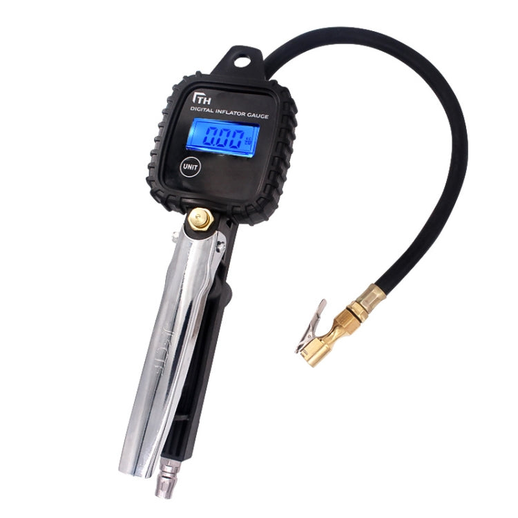 Car Multi-functional Digital LCD Display Tire Air Pressure Inflator Gauge Vehicle Tester Inflation Monitoring, Display Tire Air Pressure