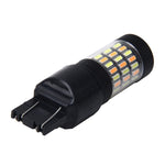 7443 5W 350LM 60LEDs DC 12V 6000K SMD-4014 Car Auto Brake Light Turn Signal Lights (White Light+Yellow Light), 7443 5W