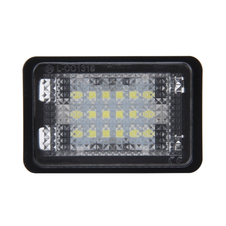 2 PCS License Plate Light with 18  SMD-3528 Lamps for Mercedes-Benz GLK X204 ,2W 120LM, DC12V (White Light), For Benz GLK X204