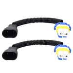 2 PCS 9006 Car HID Xenon Headlight Male to Female Conversion Cable with Ceramic Adapter Socket, 9006