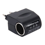 6W Vehicle Power Inverters 220V AC/DC to 12V DC with Car Cigarette Lighter Socket Adapter Converter Vehicle Amplifier Power Output: DC 12V 500mA(EU Plug), 12V 500mA(EU Plug)