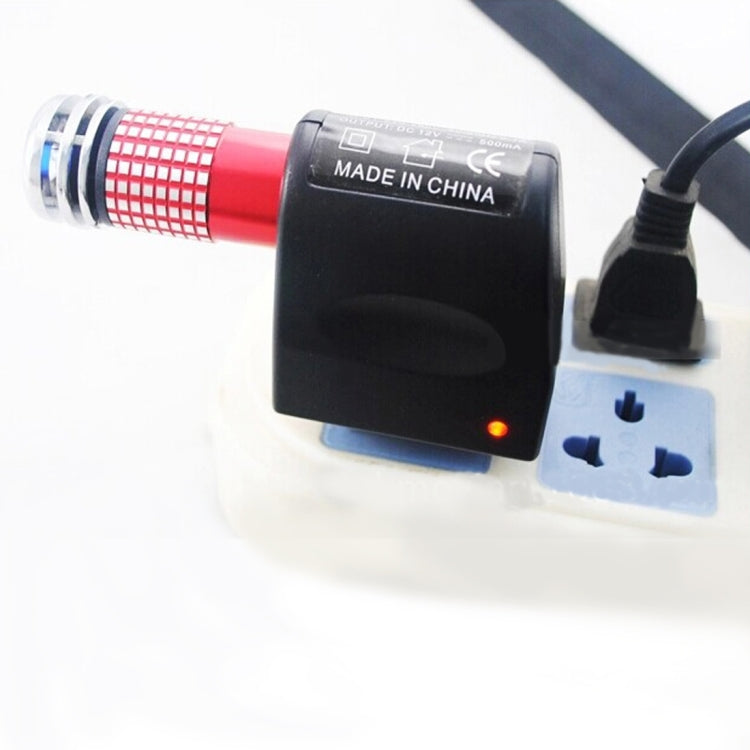 6W Vehicle Power Inverters 220V AC/DC to 12V DC with Car Cigarette Lighter Socket Adapter Converter Vehicle Amplifier Power Output: DC 12V 500mA(EU Plug), 12V 500mA(EU Plug)