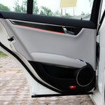 4 PCS Car Carbon Fiber Red Inner Door Panel Decorative Sticker for Mercedes-Benz W204 2007-2013, Red Inner Door Panel