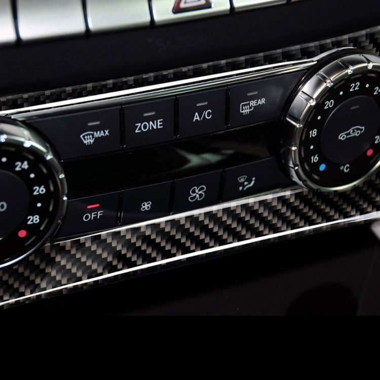 Car Carbon Fiber Air Conditioning Knob Control Panel Decorative Sticker for Mercedes-Benz W204 C Class 2011-2013, Air Conditioning Knob (German Flag)