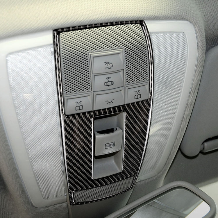 Car Carbon Fiber Reading Lamp Frame Decorative Sticker for Mercedes-Benz W204 2007-2013 / W212 2010-2012, Reading Lamp Frame