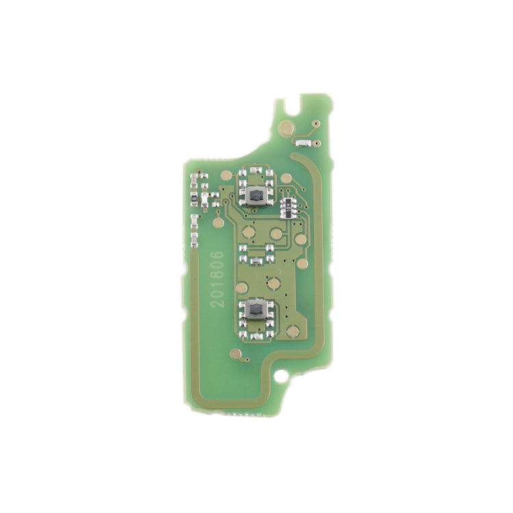 For PEUGEOT 2 Buttons ASK Signal Intelligent Remote Control Car Key with Integrated Chip & Battery & Holder, without Grooved, Frequency: 433MHz, 2 Buttons without Grooved