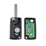 For PEUGEOT 3 Buttons Intelligent Remote Control Car Key with Integrated Chip & Battery & Holder & Slotted Key Blade, Frequency: 433MHz, 3 Buttons