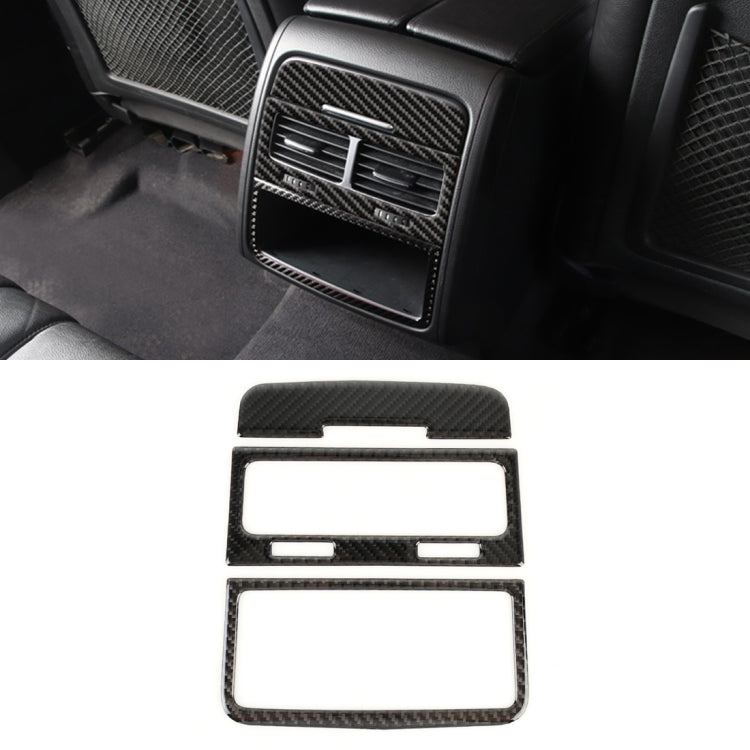3 PCS Car Carbon Fiber Rear Air Outlet Decorative Sticker for Volkswagen Touareg, Rear Air Outlet