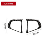Car Carbon Fiber Steering Wheel Button Configuration B Decorative Sticker for BMW 5 Series G30/G38 X3 G01/G08, Steering Wheel Button