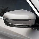 2 PCS Car Carbon Fiber Rearview Mirror Bumper Strip Decorative Sticker for BMW G30 (2018-2019) / G11 (2016-2019), Right Drive without Lens, Rearview Mirror Right Drive without Lens