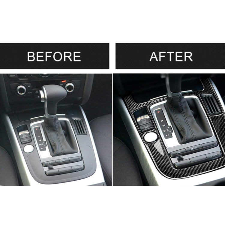 Car Carbon Fiber Gear Position Panel Decorative Sticker for Audi 2010-2018 Q5 / 2009-2016 A4L / 2009-2016 A5, Left Drive, Gear Position (B)