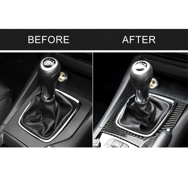 Car Carbon Fiber Right Drive Manual Gear Frame C Decorative Sticker for Mazda Axela 2017-2018, Right Drive Manual Gear Frame C