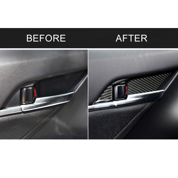 8 in 1 Car Carbon Fiber Door Inner Handle Wrist Panel Decorative Sticker for Toyota Eighth Generation Camry 2018-2019, Door Inner Handle Wrist