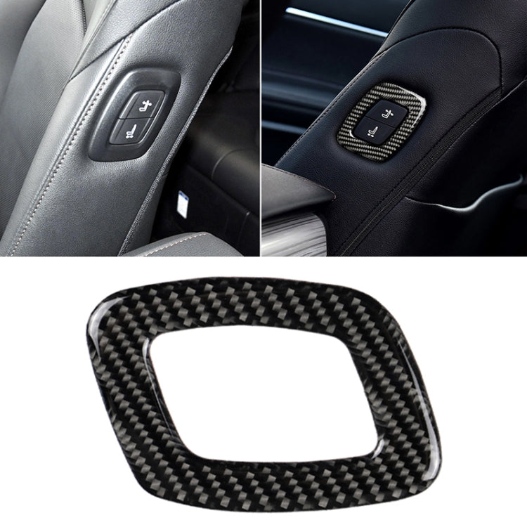 Car Carbon Fiber Seat Adjustment Decorative Sticker for Toyota Eighth Generation Camry 2018-2019, Left Drive, Seat Adjustment