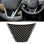 Car Carbon Fiber Steering Wheel Decorative Sticker for Toyota Eighth Generation Camry 2018-2019, Steering Wheel