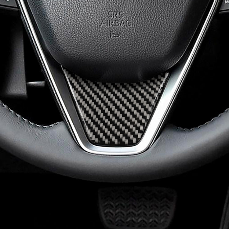 Car Carbon Fiber Steering Wheel Decorative Sticker for Toyota Eighth Generation Camry 2018-2019, Steering Wheel