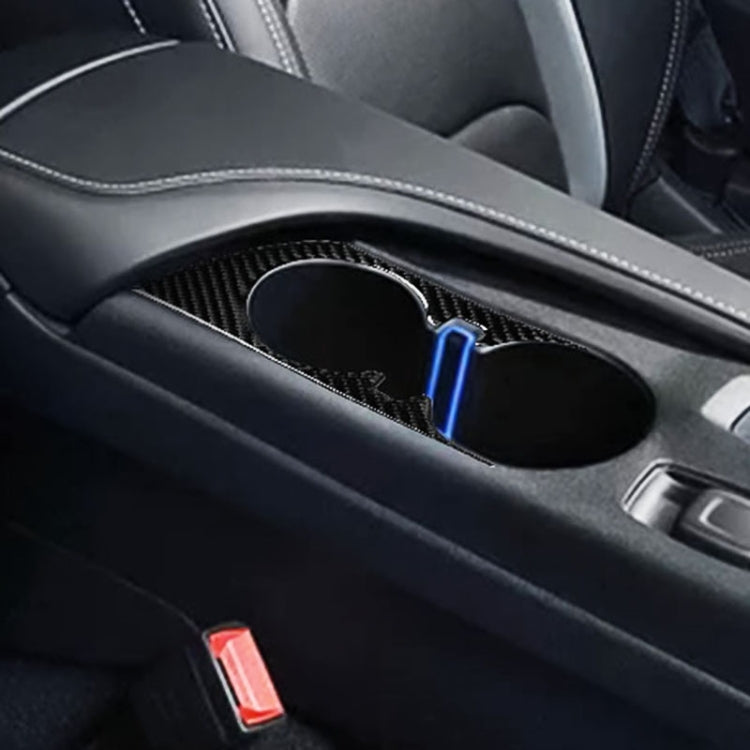 Car Carbon Fiber Water Cup Holder Decorative Sticker for Chevrolet Camaro 2017-2019, Water Cup Holder