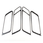 4 PCS Carbon Fiber Car Door Handle Frame Decorative Sticker for Porsche Macan, Door Handle Frame