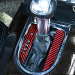 2 in 1 Car Carbon Fiber Gear Position Decorative Sticker for Ford Mustang 2015-2020, Gear Position